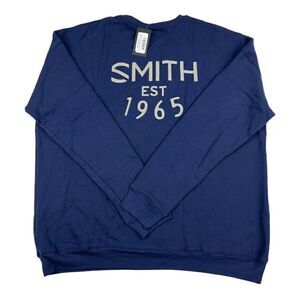 New Smith Men Blue Sweatshirt Pullover US XXL Sixty Five Crew Canvas $89